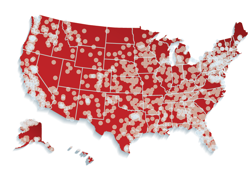 Nationwide Coverage Map